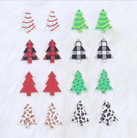 1 Pair Sweet Simple Style Christmas Tree Arylic Wood Ear Studs main image 1