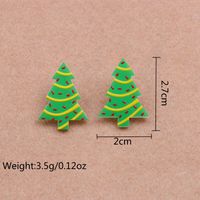 1 Pair Sweet Simple Style Christmas Tree Arylic Wood Ear Studs main image 3