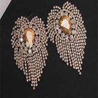 1 Pair Retro Luxurious Solid Color Plating Inlay Alloy Rhinestones Gold Plated Silver Plated Drop Earrings main image 7