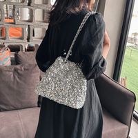 Women's Special Material Sequins Vintage Style Bucket String Bucket Bag main image 4