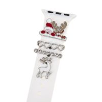 Cute Santa Claus Heart Shape Elk Christmas Silica Gel Watch Strap sku image 3
