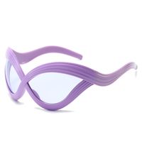 Hip Hop Punk Couleur Unie Pc Oeil De Chat Plein Cadre Femmes De Lunettes De Soleil sku image 6