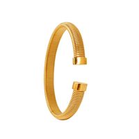 Wholesale Elegant Lady Solid Color Stainless Steel Titanium Steel Plating 18k Gold Plated Bracelets Earrings Necklace sku image 4