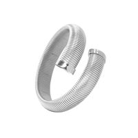 Simple Style Solid Color 304 Stainless Steel Bangle In Bulk sku image 3