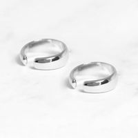 1 Pair Simple Style Solid Color Plating Sterling Silver Ear Cuffs sku image 2
