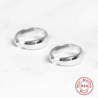 1 Pair Simple Style Solid Color Plating Sterling Silver Ear Cuffs main image 3