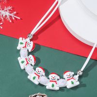 Cartoon Style Santa Claus Gingerbread Snowman Arylic Christmas Women's Necklace main image 4