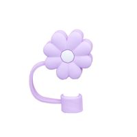 Cute Flower Pvc Straw Decorative Cap 1 Piece 1 Set sku image 9