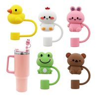 Cute Cartoon Pvc Straw Dust Protection Cap main image 1