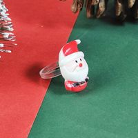 Cartoon Style Christmas Tree Santa Claus Christmas Socks Arylic Wholesale Rings sku image 1