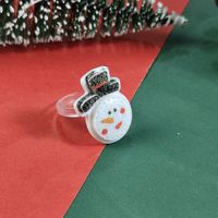 Cartoon Style Santa Claus Gingerbread Snowman Arylic Wholesale Rings sku image 3