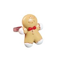 Cartoon Style Santa Claus Gingerbread Snowman Arylic Wholesale Rings main image 4