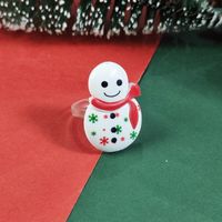 Cartoon Style Santa Claus Gingerbread Snowman Arylic Wholesale Rings sku image 6