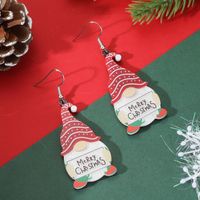 1 Pair Cute Santa Claus Christmas Socks Snowflake Arylic Drop Earrings sku image 7