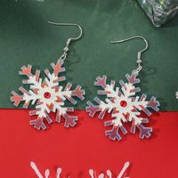 1 Pair Cute Santa Claus Christmas Socks Snowflake Arylic Drop Earrings sku image 4