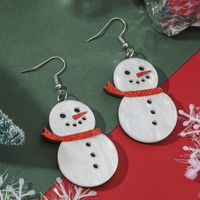 1 Pair Cute Santa Claus Christmas Socks Snowflake Arylic Drop Earrings sku image 8