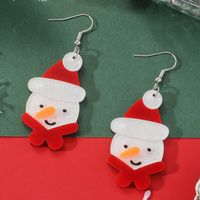 1 Pair Cute Santa Claus Christmas Socks Snowflake Arylic Drop Earrings sku image 2