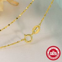 Simple Style Geometric Solid Color Sterling Silver Plating Necklace sku image 1