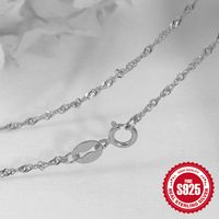 Simple Style Geometric Solid Color Sterling Silver Plating Necklace sku image 8