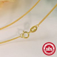 Sterling Silber Einfacher Stil Geometrisch Einfarbig Überzug Halskette sku image 15