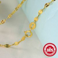 Sterling Silber Einfacher Stil Geometrisch Einfarbig Überzug Halskette sku image 19