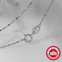 Sterling Silber Einfacher Stil Geometrisch Einfarbig Überzug Halskette sku image 6