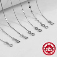 Simple Style Geometric Solid Color Sterling Silver Plating Necklace main image 2