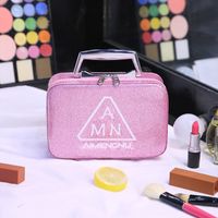 Streetwear Solid Color Pu Leather Square Makeup Bags sku image 1