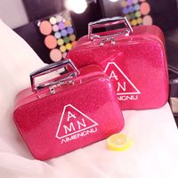 Streetwear Solid Color Pu Leather Square Makeup Bags main image 4