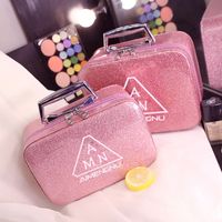 Streetwear Solid Color Pu Leather Square Makeup Bags main image 6