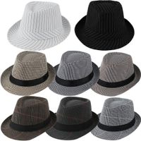Children Unisex Adults Basic Retro Simple Style Solid Color Wide Eaves Fedora Hat main image 1