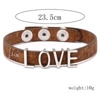 Romantic Simple Style Letter Pu Leather Alloy Women's Bracelets sku image 6