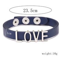 Romantic Simple Style Letter Pu Leather Alloy Women's Bracelets sku image 4