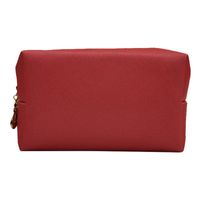 Basic Solid Color Pu Leather Square Makeup Bags sku image 16