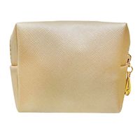 Basic Solid Color Pu Leather Square Makeup Bags sku image 5