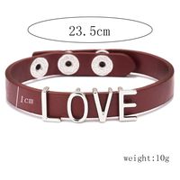 Romantic Simple Style Letter Pu Leather Alloy Women's Bracelets sku image 1