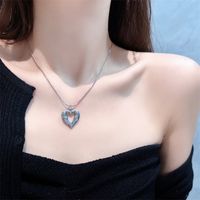 Wholesale Simple Style Heart Shape Stainless Steel Plating Hollow Out Pendant Necklace main image 8
