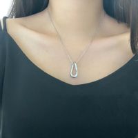 De Gros Style Simple Forme De Cœur Acier Inoxydable Placage Évider Pendentif main image 10