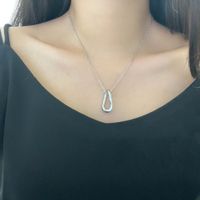 Wholesale Simple Style Heart Shape Stainless Steel Plating Hollow Out Pendant Necklace main image 10