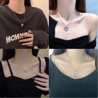 Wholesale Simple Style Heart Shape Stainless Steel Plating Hollow Out Pendant Necklace main image 1