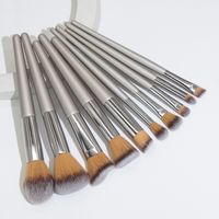 Lady Artificial Fiber Nylon Aluminum Tube Makeup Brushes 1 Set sku image 1