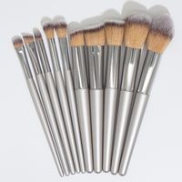 Lady Artificial Fiber Nylon Aluminum Tube Makeup Brushes 1 Set main image 3