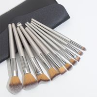 Lady Artificial Fiber Nylon Aluminum Tube Makeup Brushes 1 Set main image 1