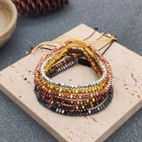 Vintage Style Geometric Solid Color Haematite Knitting Women's Bracelets main image 1