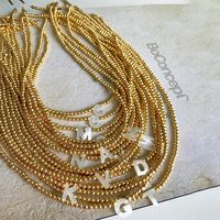 Vintage Style Letter Shell Copper Wholesale Pendant Necklace main image 1