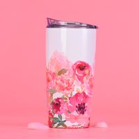 2022 New Fashion Floral Print Large Capacity Straw Cup sku image 2