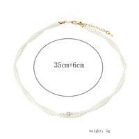 Elegant Solid Color Imitation Pearl Plastic Women's Double Layer Necklaces main image 4