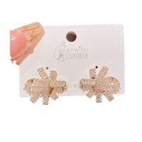 1 Pair Simple Style Classic Style Flower Inlay Copper Rhinestones Ear Studs main image 3