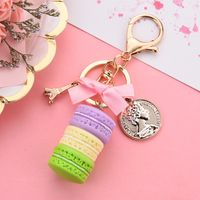 Cute Color Block Resin Women's Bag Pendant Keychain sku image 2