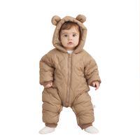 Casual Solid Color Nylon Baby Rompers main image 2